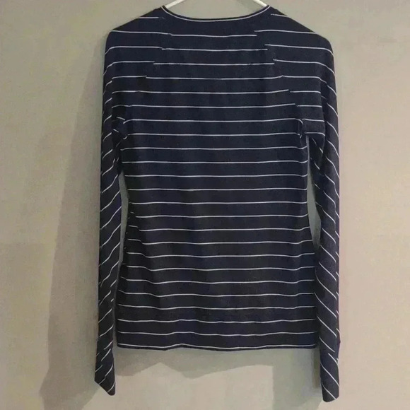 Reebok black white stripe long sleeve T-shirt women's small - Picture 5 of 5